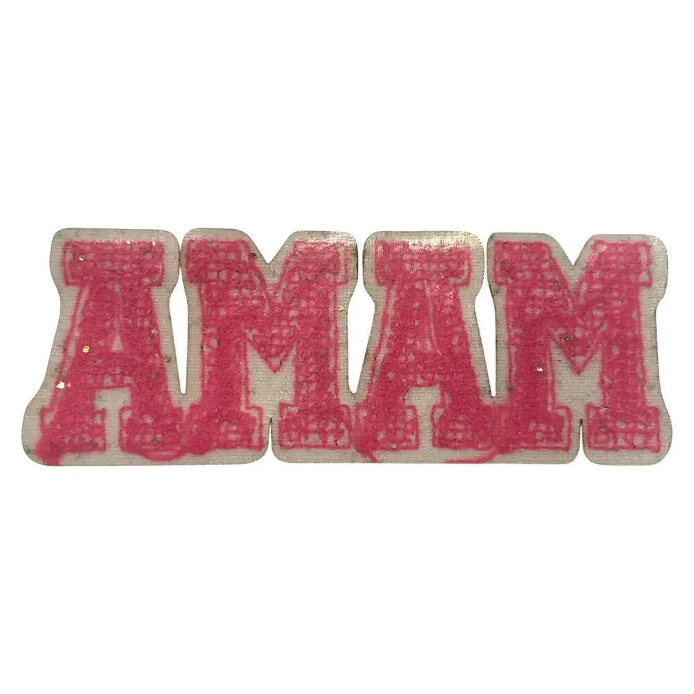 Pink and Gold MAMA Iron On Patch Patch